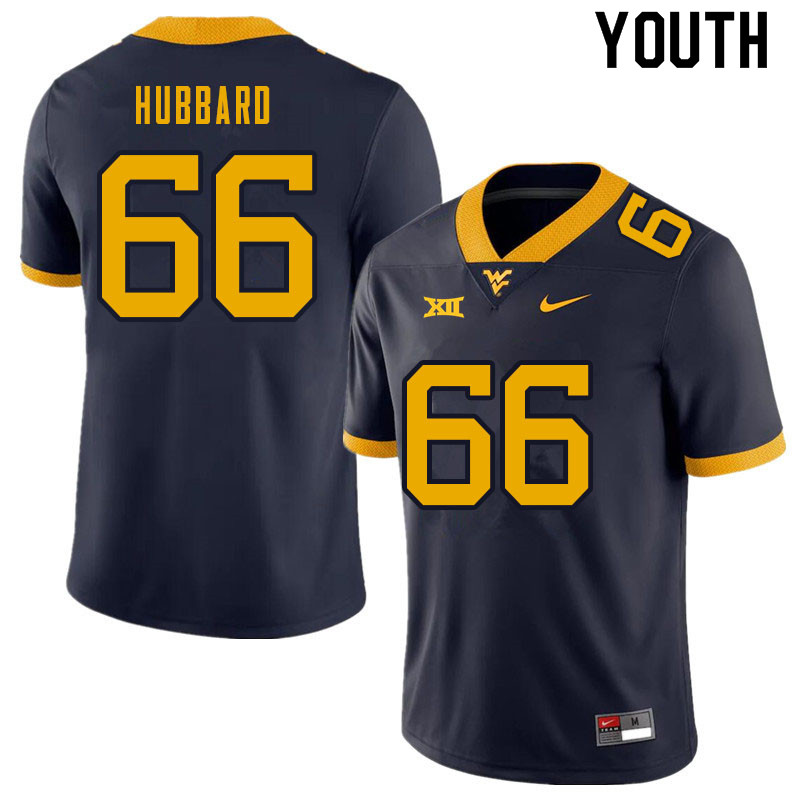 NCAA Youth Ja'Quay Hubbard West Virginia Mountaineers Navy #66 Nike Stitched Football College Authentic Jersey NL23L18IP